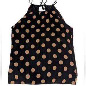 EXPRESS - Sleeves Spaghetti Strap ties in  back closure Halter Top Blouse  Sz M